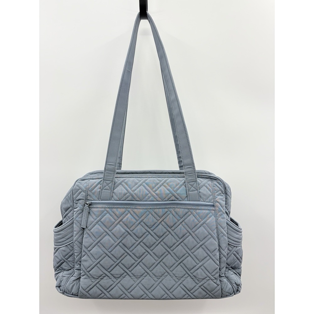 Vera Bradley Quilted Stroll Around Diaper Baby Shoulder Bag in Solid Gray $165 - Picture 8 of 14